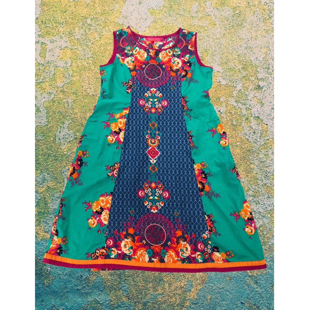 Haute Curry Indian Hand Woven Cotton Midi Dress